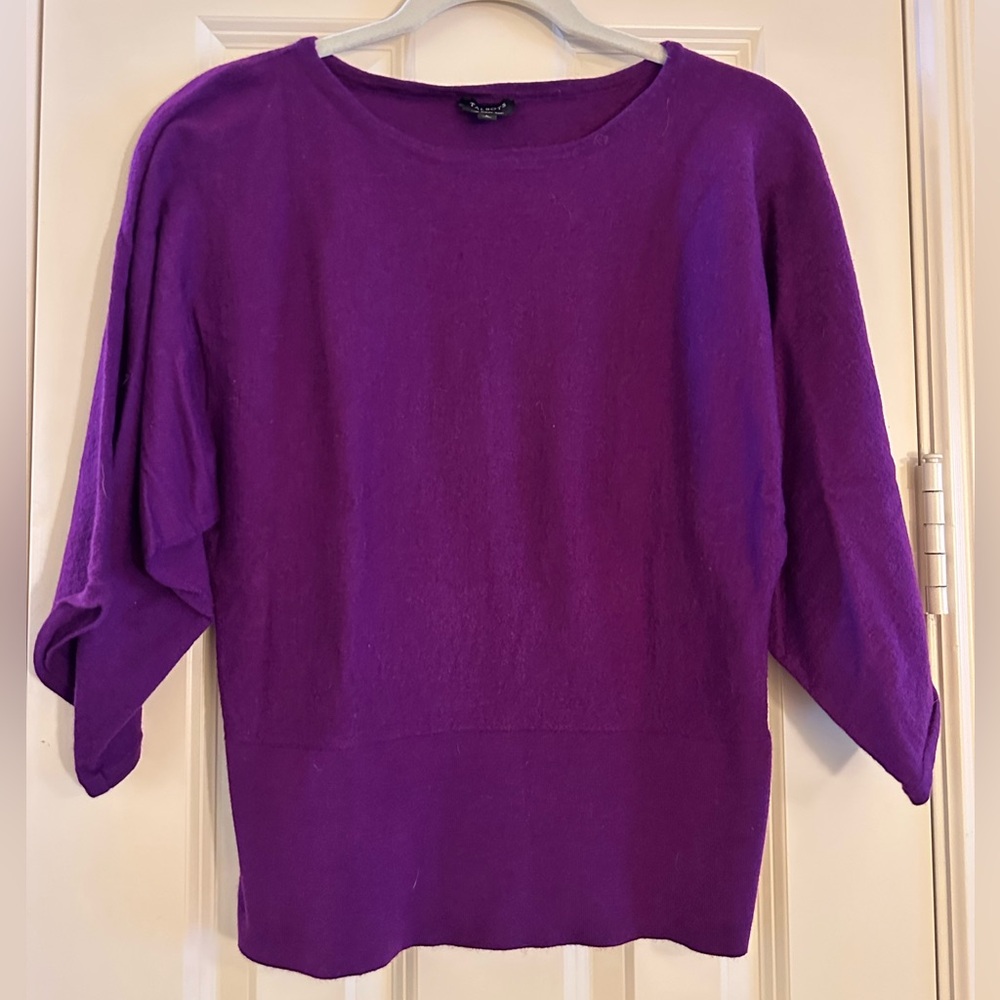 Talbots Purple Merino Wool Sweater